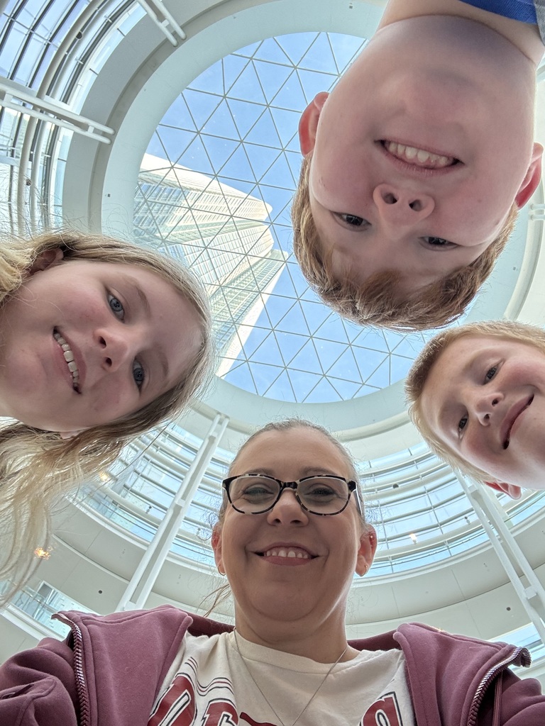 students and teacher in OKC for math tournament 