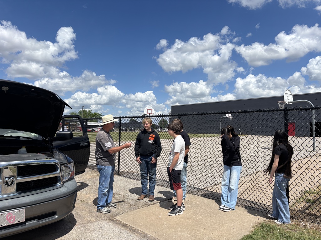 student learning about a vehicle
