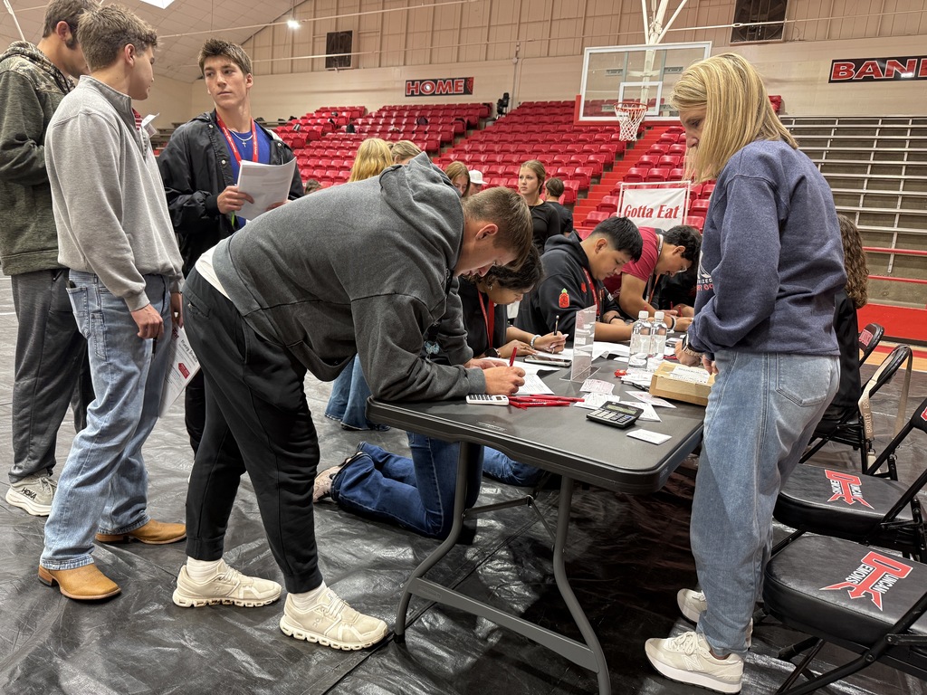 students working on budget project 