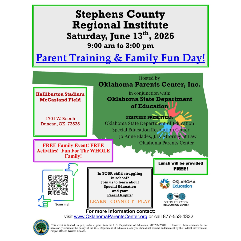 parent training and family fun day flyer