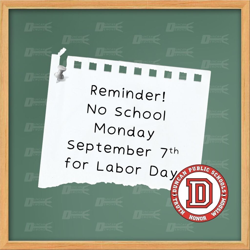 Reminder: No School on Labor Day There will be no school on Monday, September 7th in observance of Labor Day. Enjoy the long weekend with family and friends, and we'll see everyone back on Tuesday, September 8th.