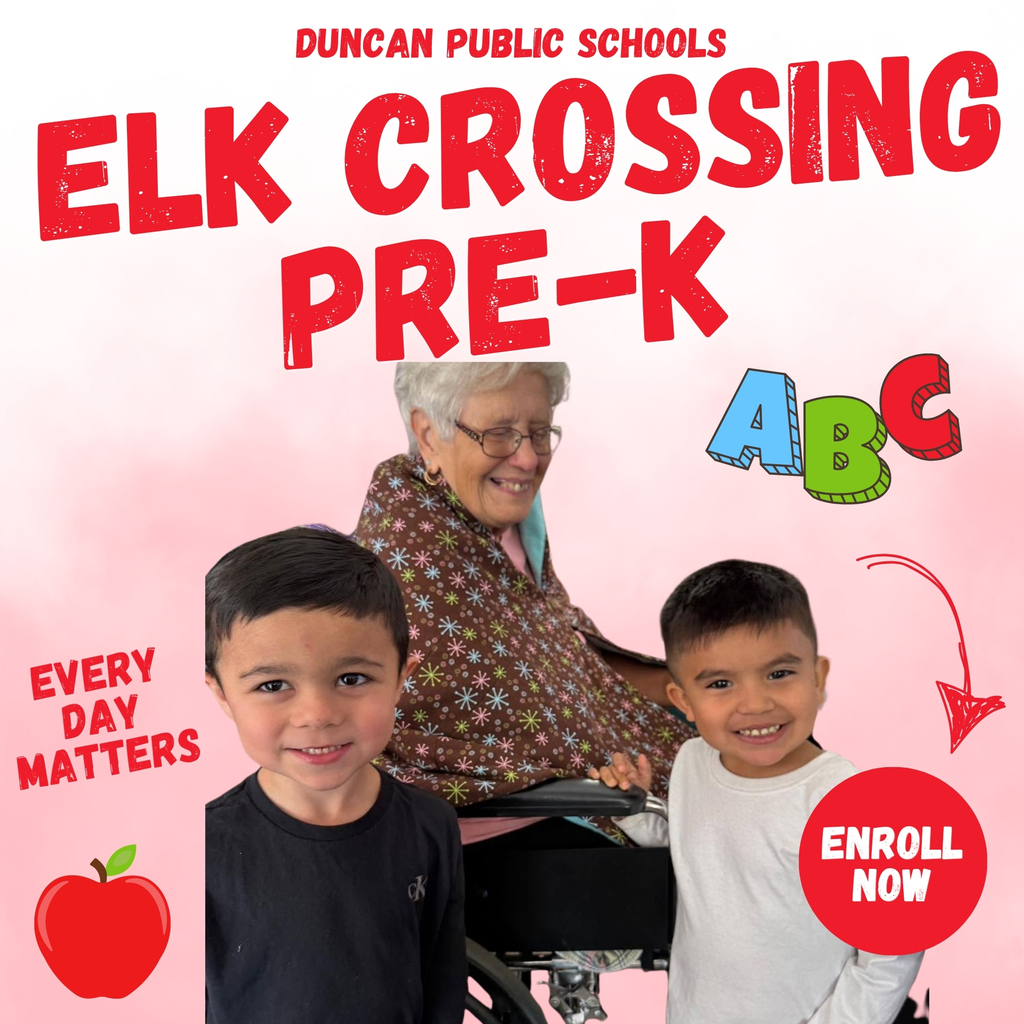 photos of prek students with grandbuddies at elk crossing program. EVERY DAY MATTERS. duncan logo 