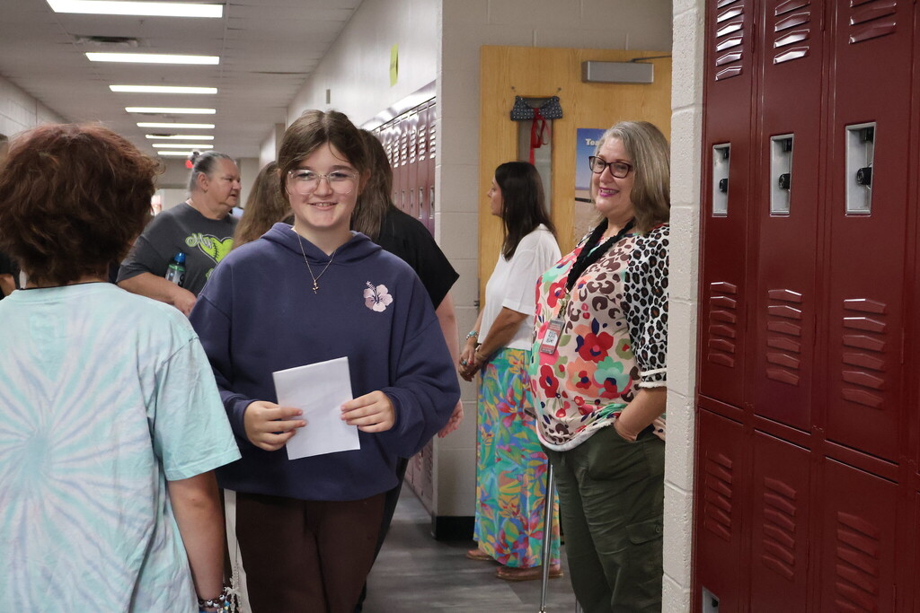 student teacher smiling