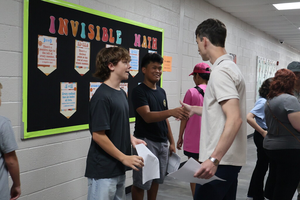 student teacher smiling