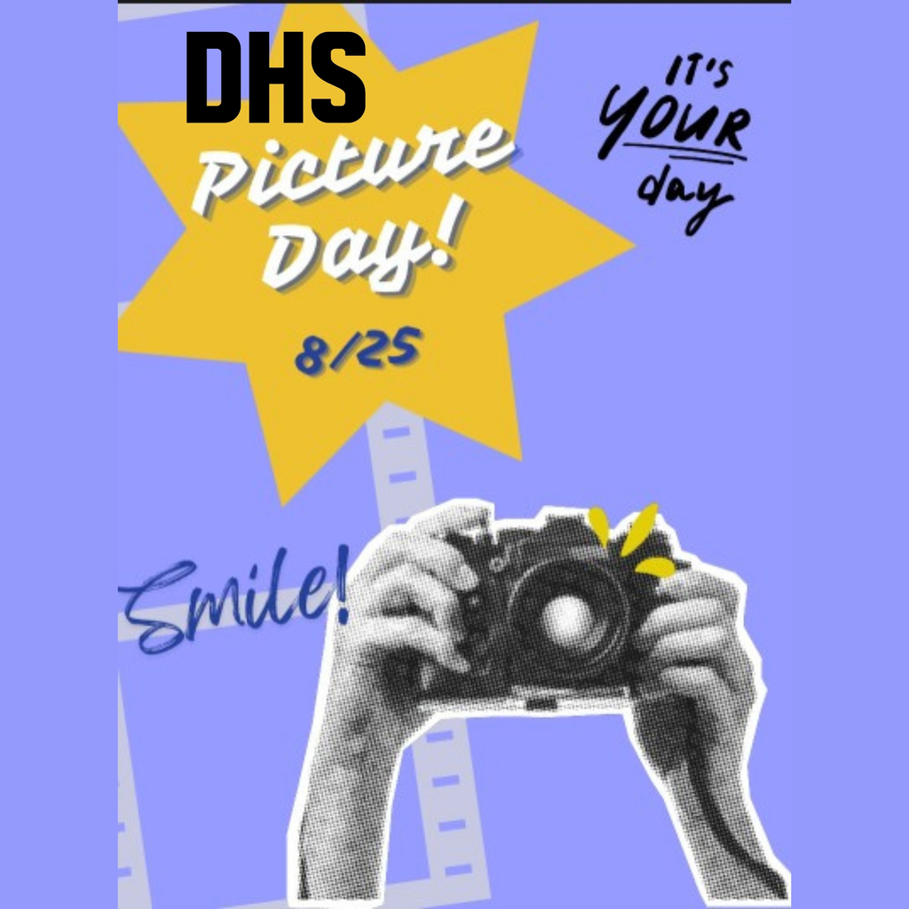 Duncan High School Picture Day is August 25! Pictures will be taken in the gym foyer, and students will be called out from English classes. This is for underclassmen only. Retakes for all students will be held in October.