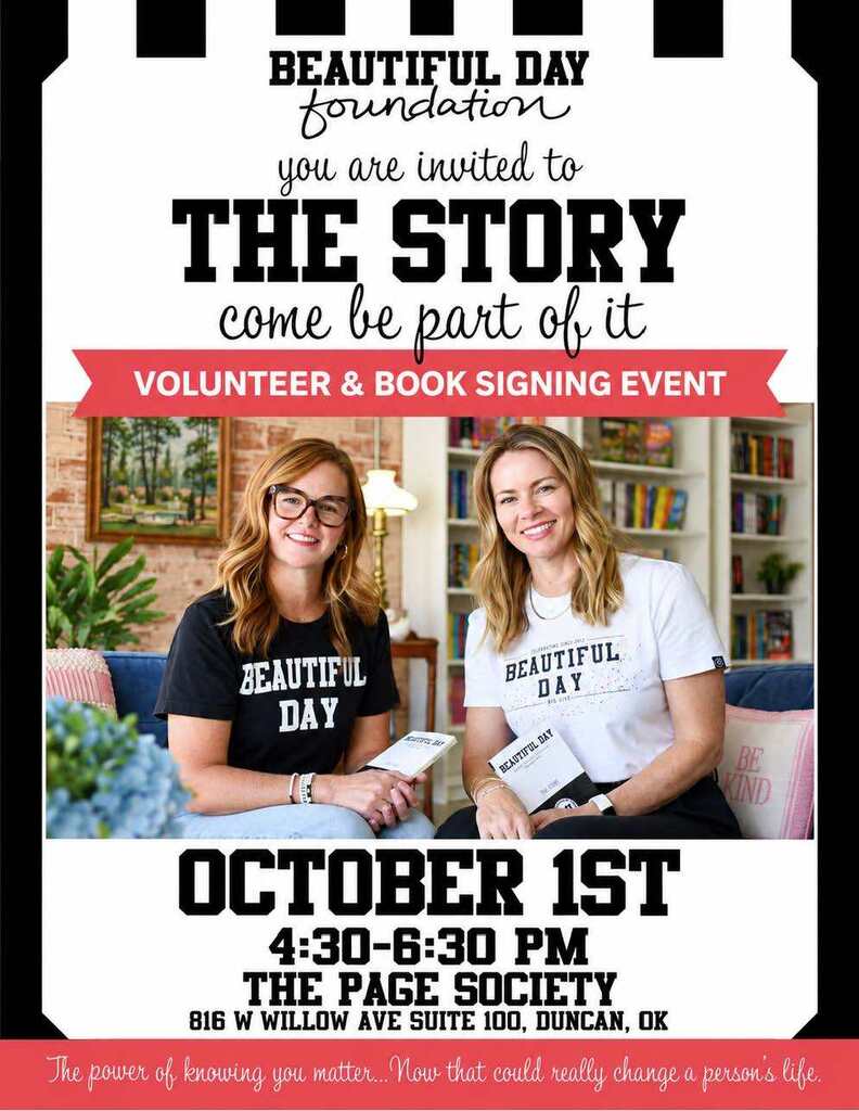 Beautiful Day Volunteer & Book Signing Event!
