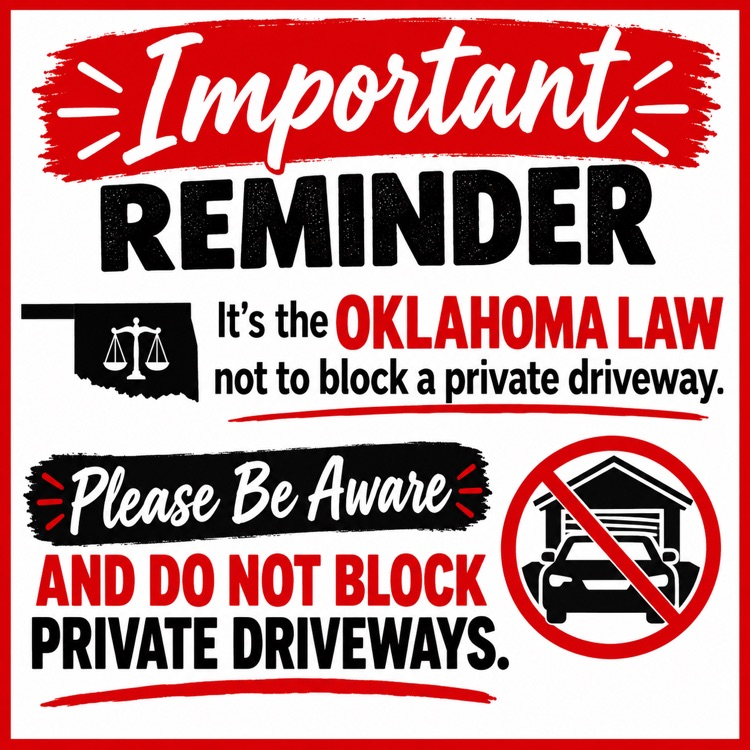 do not block driveways