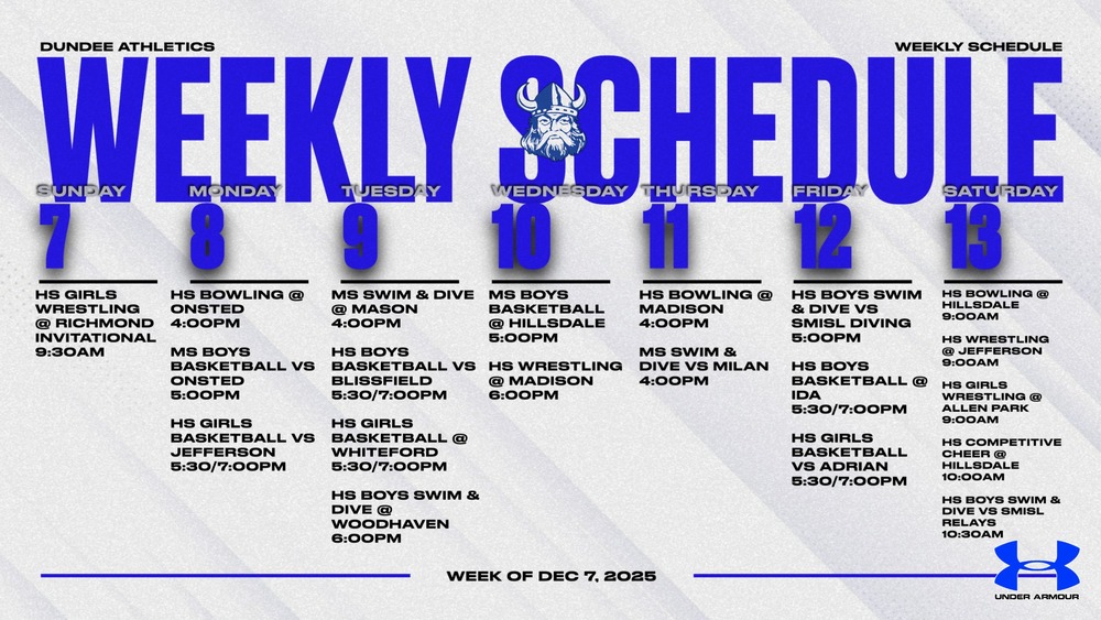 This Week in Dundee Athletics - 12/7