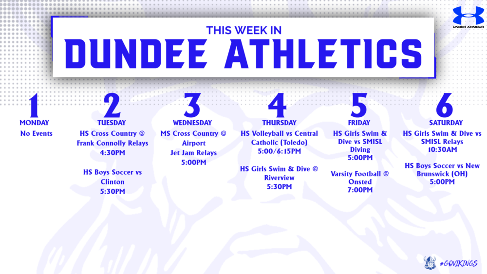 This Week in Dundee Athletics - 9/1
