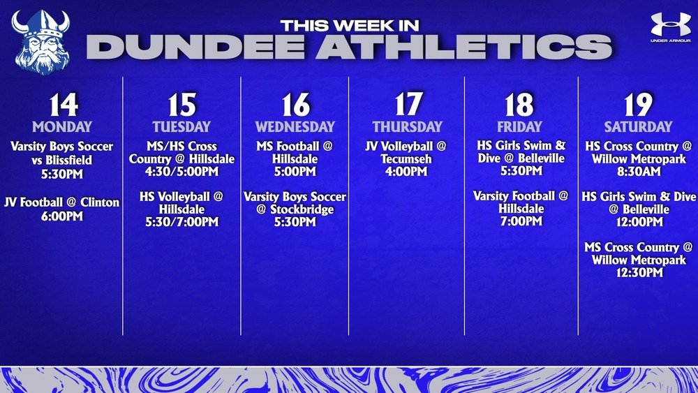 This Week in Dundee Athletics - 9/14