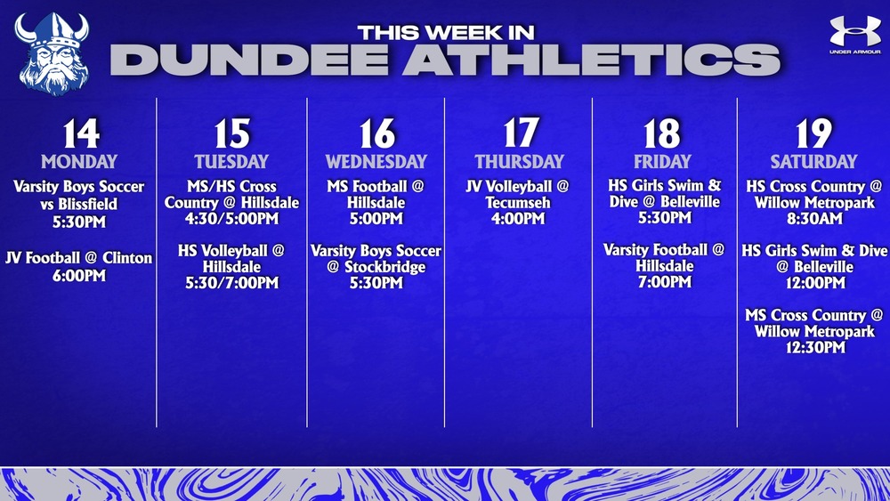 This Week in Dundee Athletics - 9/14