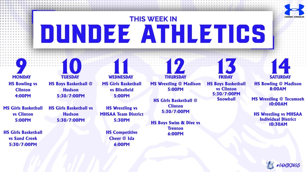 This Week in Dundee Athletics - 2/9