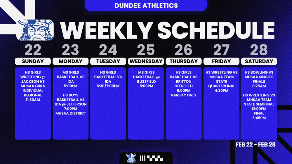 This Week in Dundee Athletics - 2/22