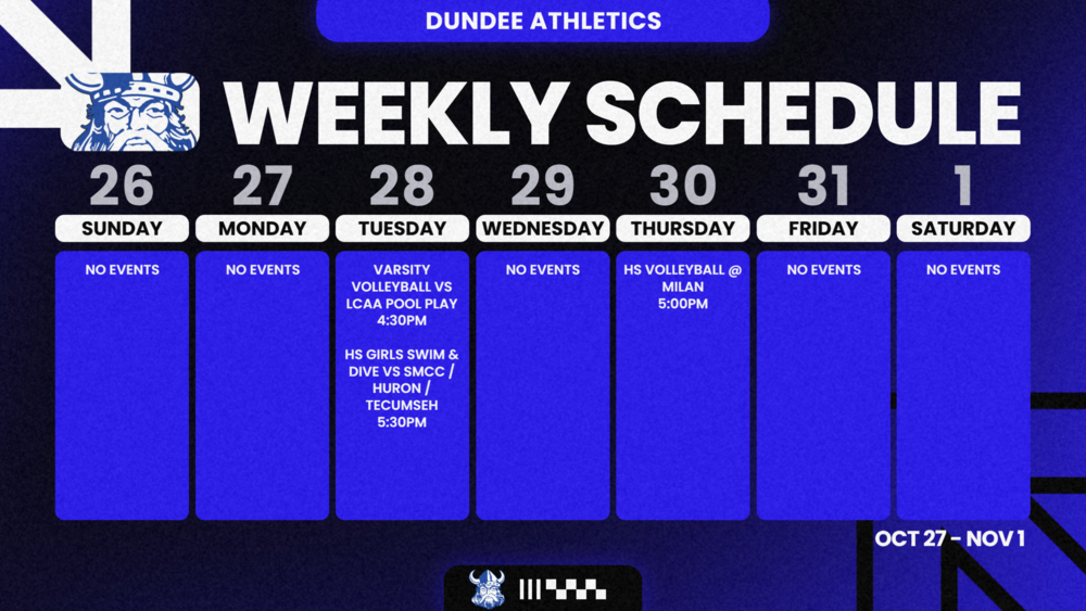This Week in Dundee Athletics - 10/26