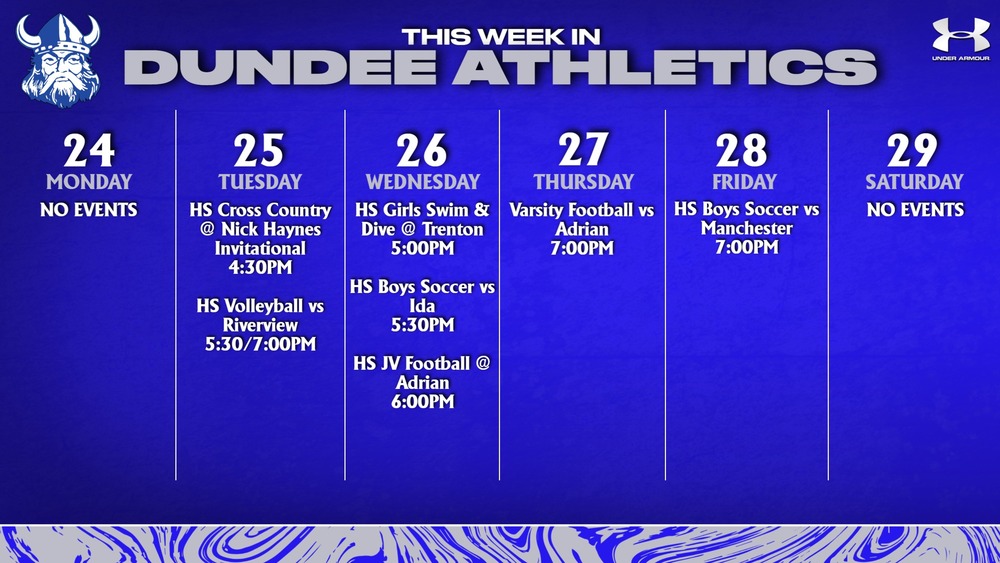 This Week in Dundee Athletics - 8/24