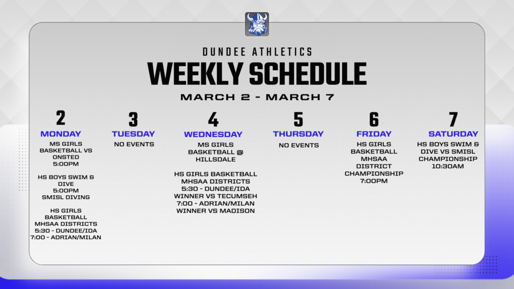 This Week in Dundee Athletics - 3/2