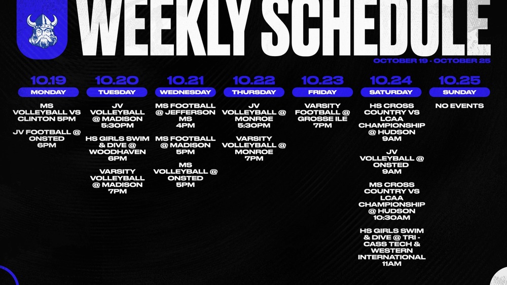 This Week in Dundee Athletics - Week of 10/19