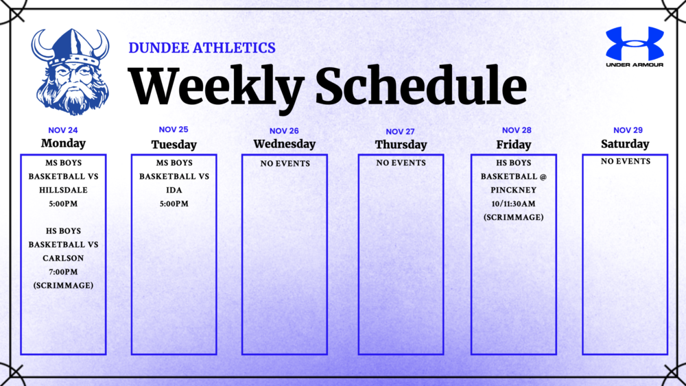 This Week in Dundee Athletics - 11/24