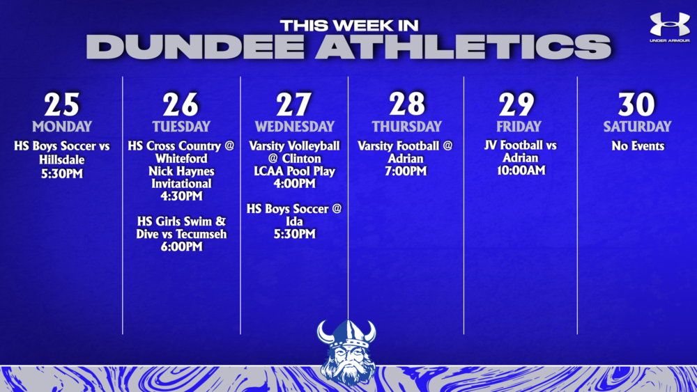 This Week in Dundee Athletics - 8/25