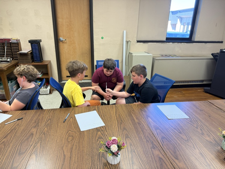 students talking