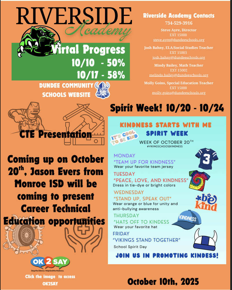 Riverside Academy Weekly Update 10/10