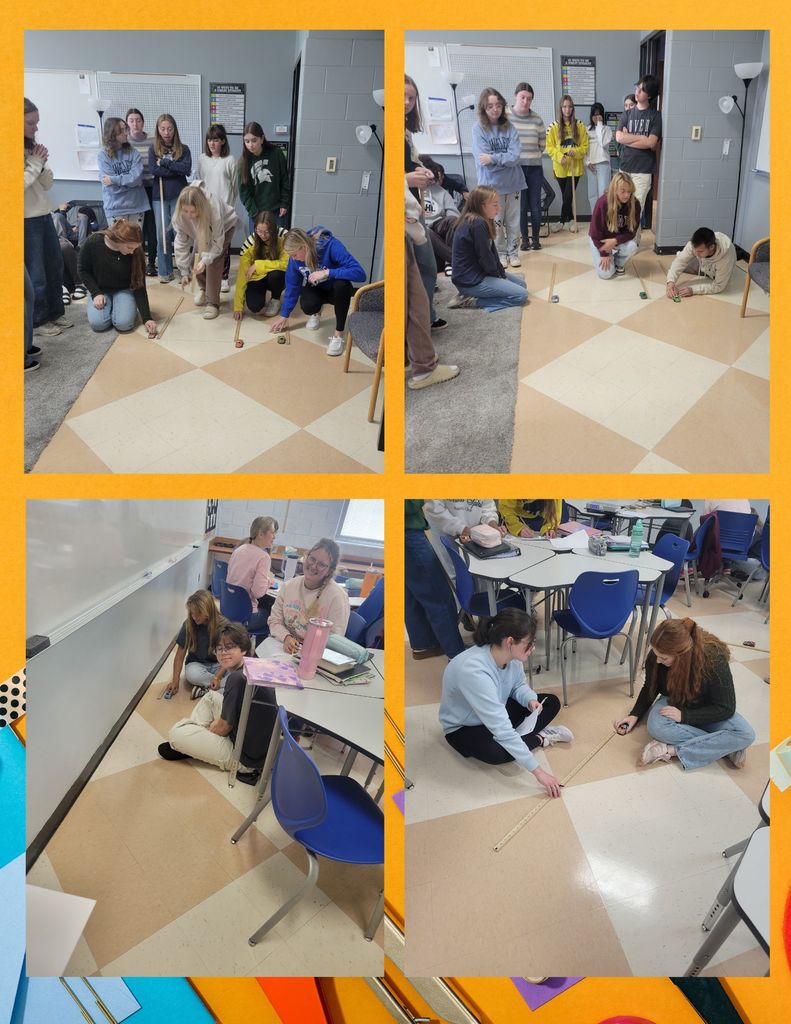 Photo of AP Stats Students doing a class project