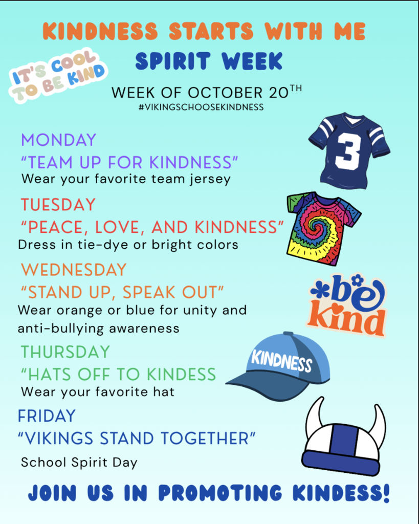Kindness Spirit Week Days!