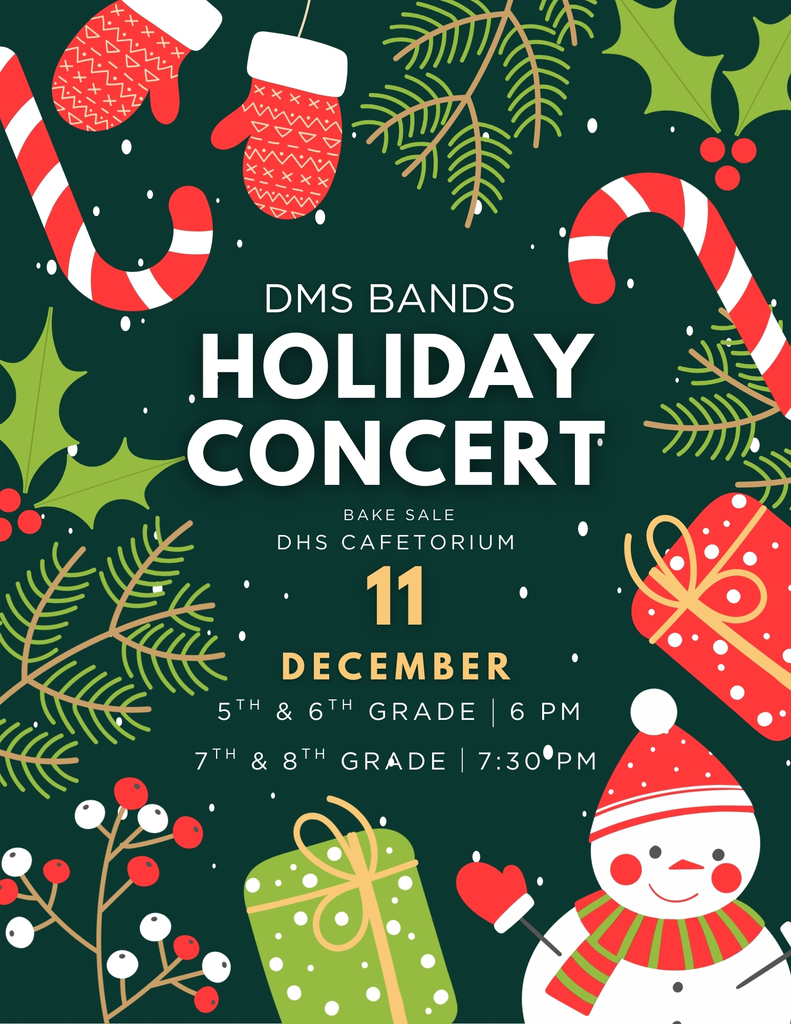 DMS Bands Holiday Concert 12/11 6pm