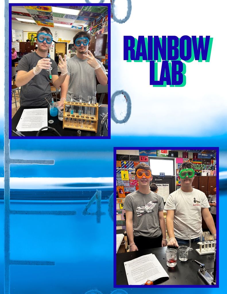 Image of AP Chemistry students doing a lab