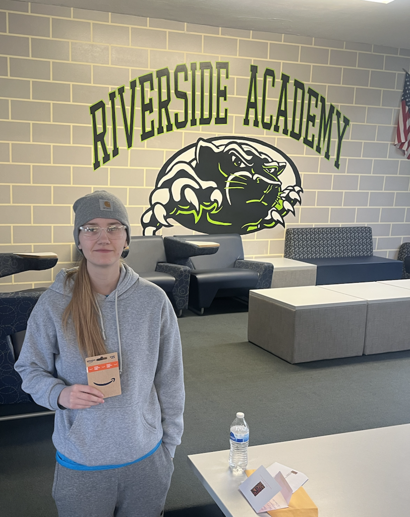 In March we attended Monroe County Intermediate School District - Official Career Day and one of our virtual students won a gift card!   Thank you and Congrats Maddie !