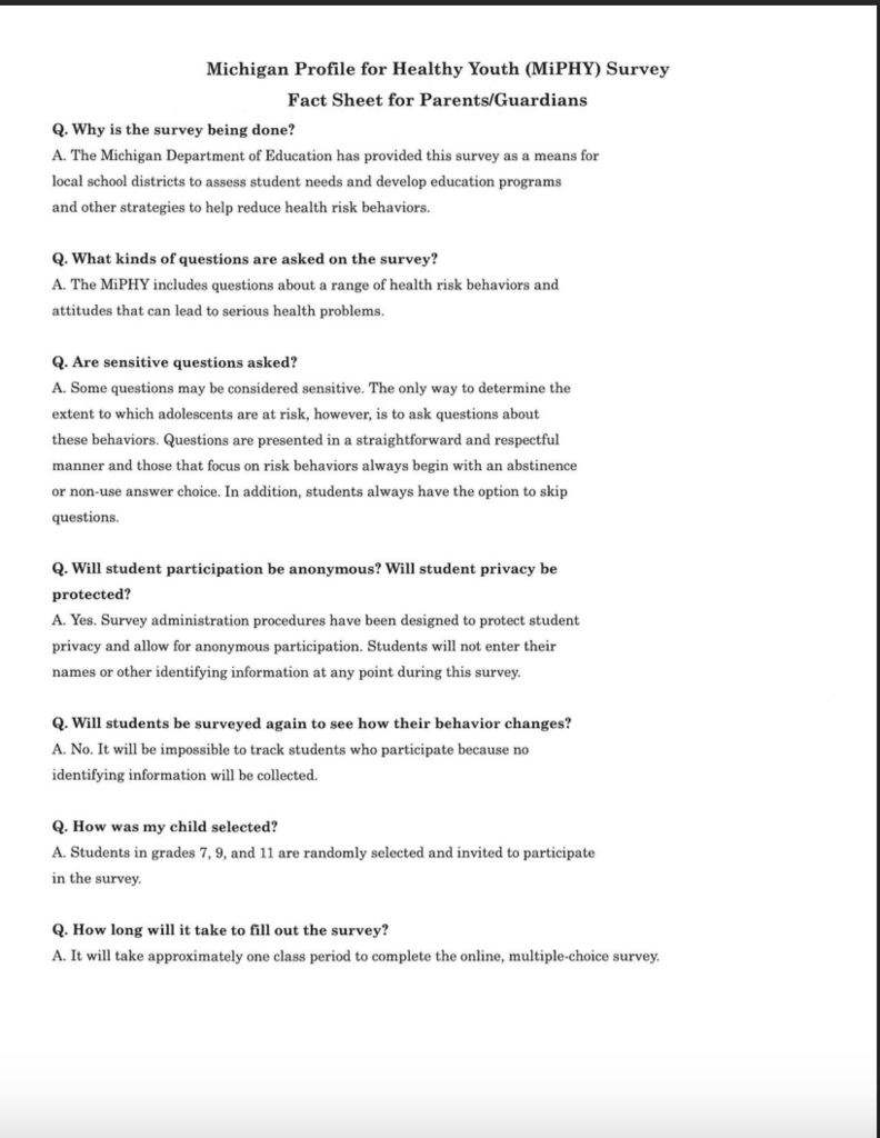 Miphy Survery Q & A's