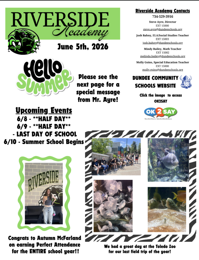 Weekly Newsletter 6/5