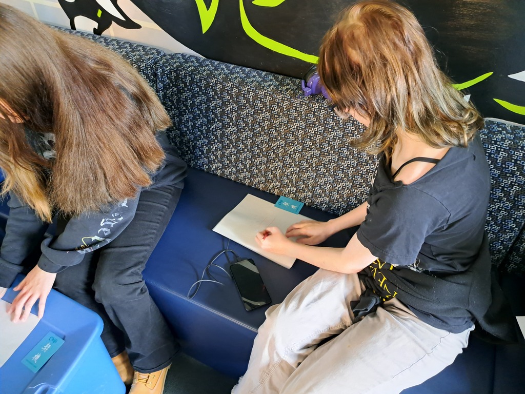 More fun with Adventure today, as our students worked with a partner on a challenge emphasizing communication!