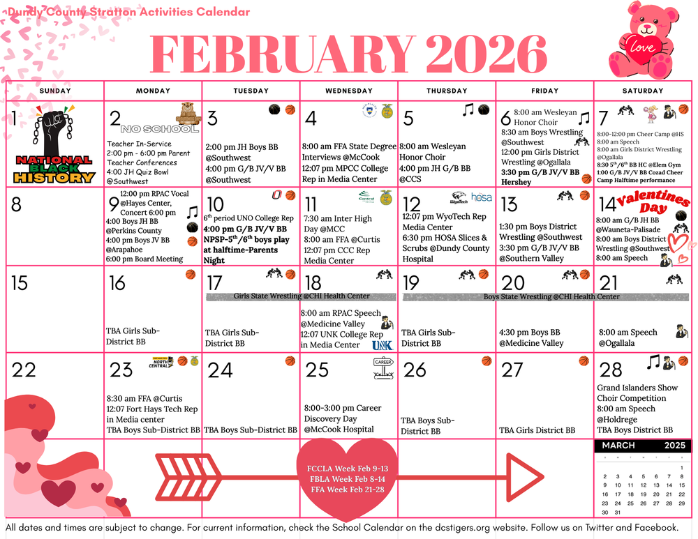 Feb Calendar