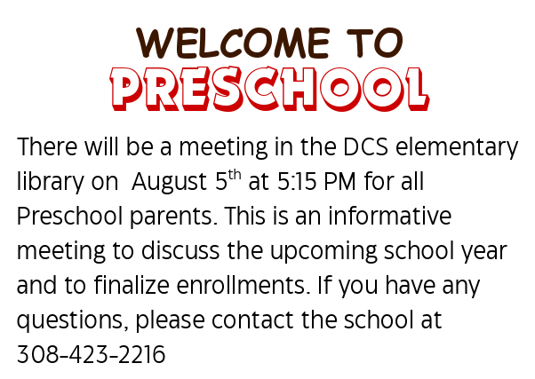 2025-2026 Preschool Meeting