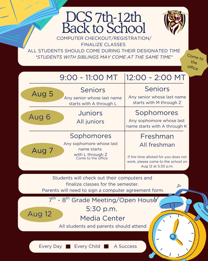 Registration Schedule