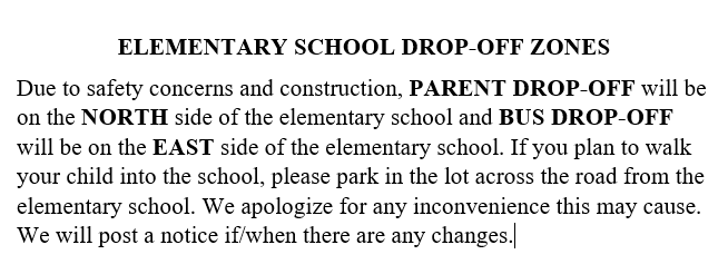 El. Drop Off