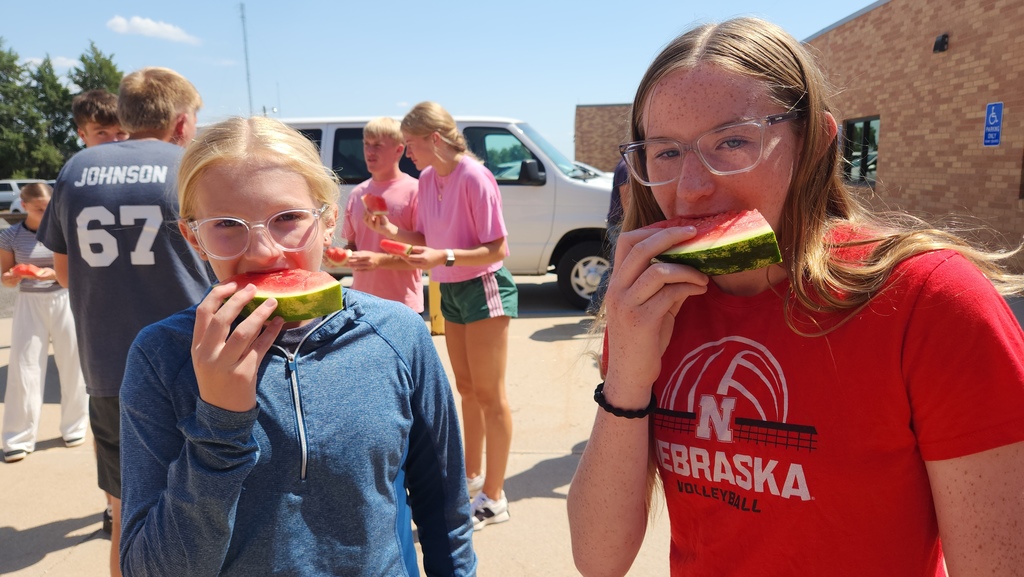 JH Eating watermelon
