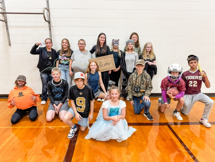 The sixth-graders went all out for Rhyme Without a Reason! from left to right we have a fat daddy & a sugar daddy, a baddie & and fatty, a glow, Let it Go, frat bro & golf pro, a welcome mat, cat, rat, bat, & brat, and a hunter, punter, & bunter.