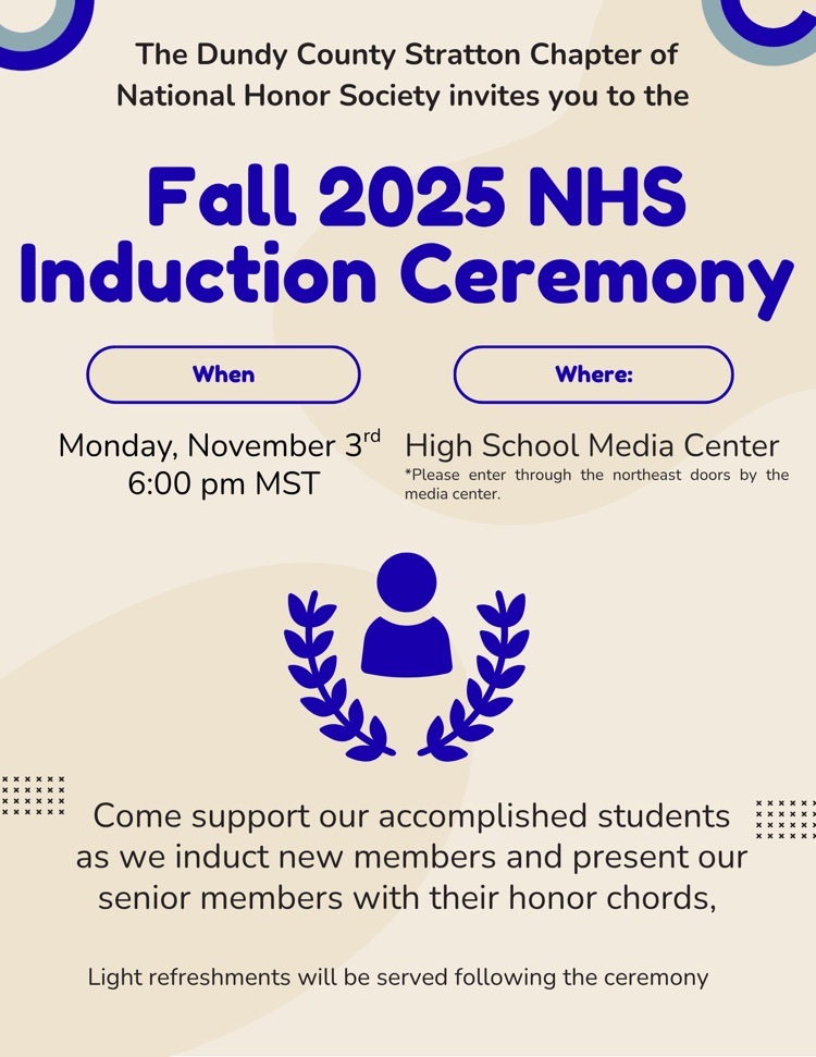 invitation with details about the NHS induction ceremony 