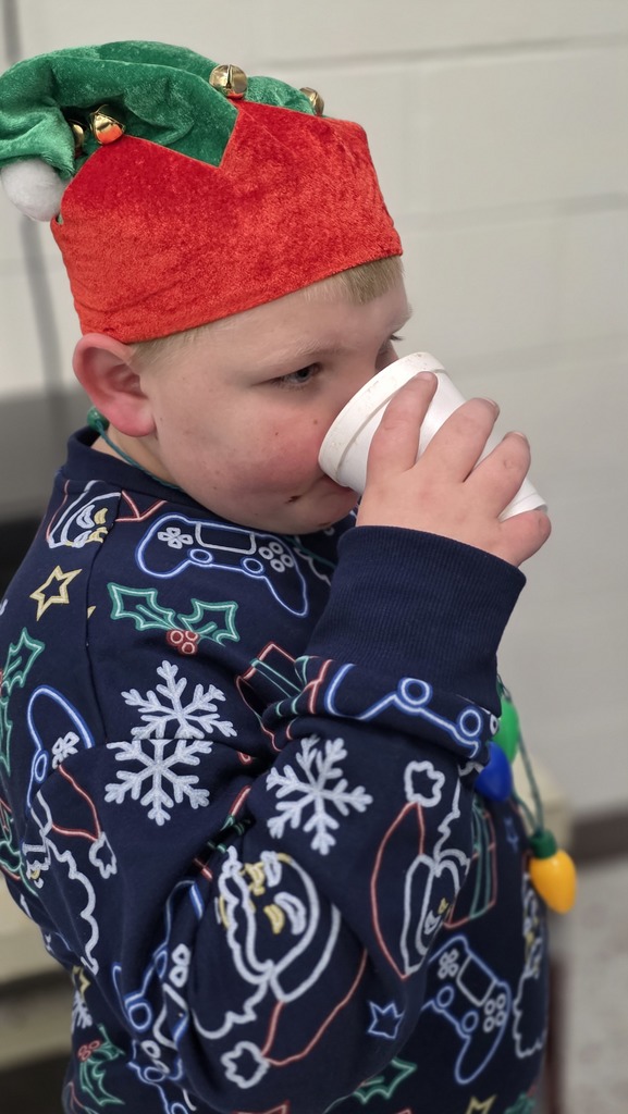 boy drinking hot chocolate
