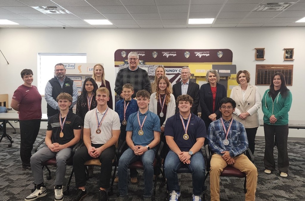 science fair medalists and judges