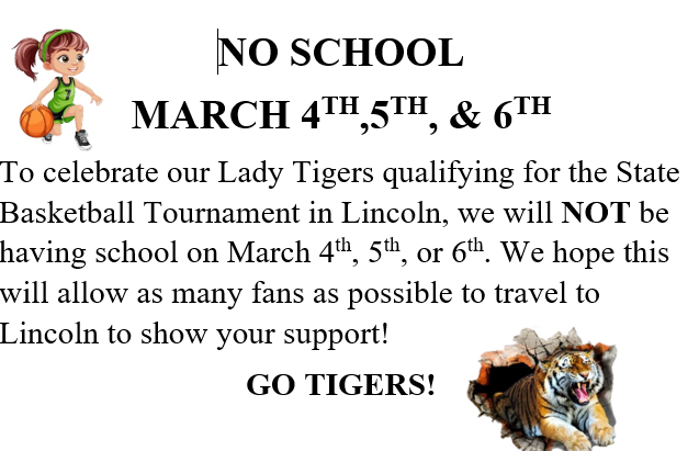 No School March 4,5,&6