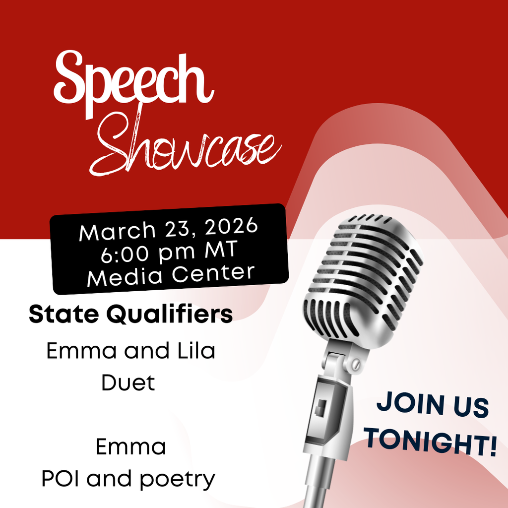 Flyer inviting people to the speech showcase at media center, 6:00 March 23, 26