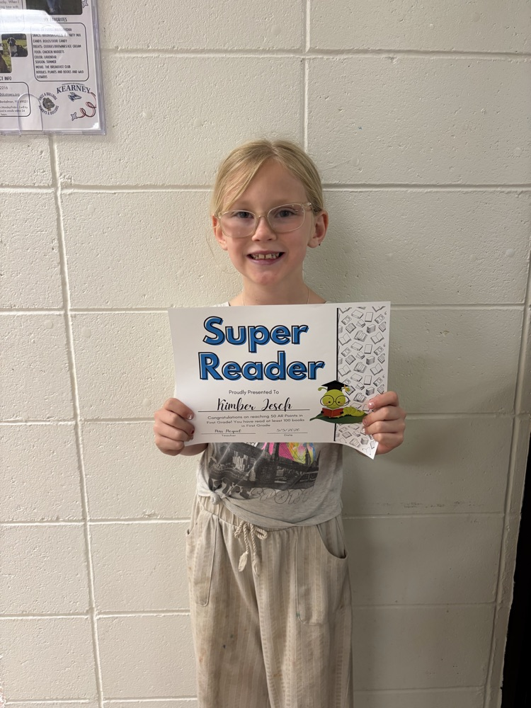 Kimber holding reading award