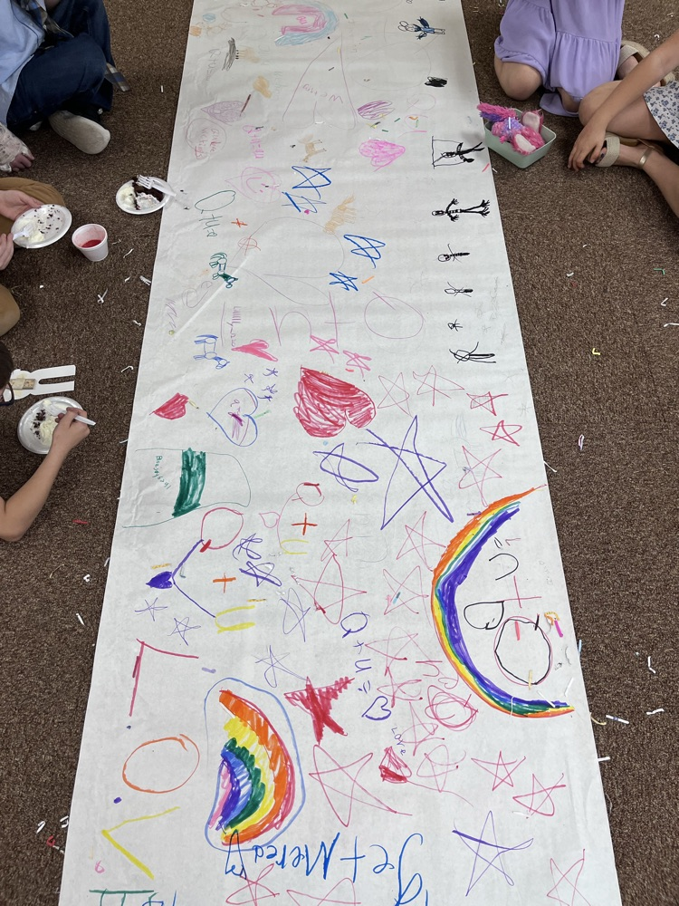 the aisle decorated by students