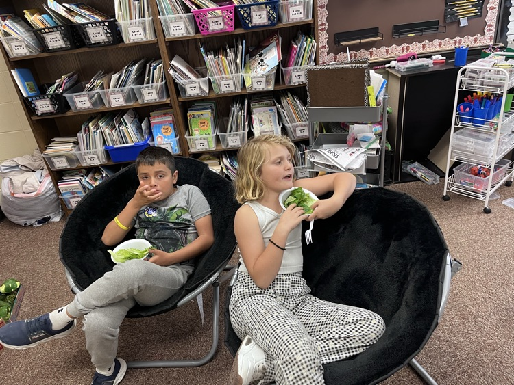 BP and CD eating their salad