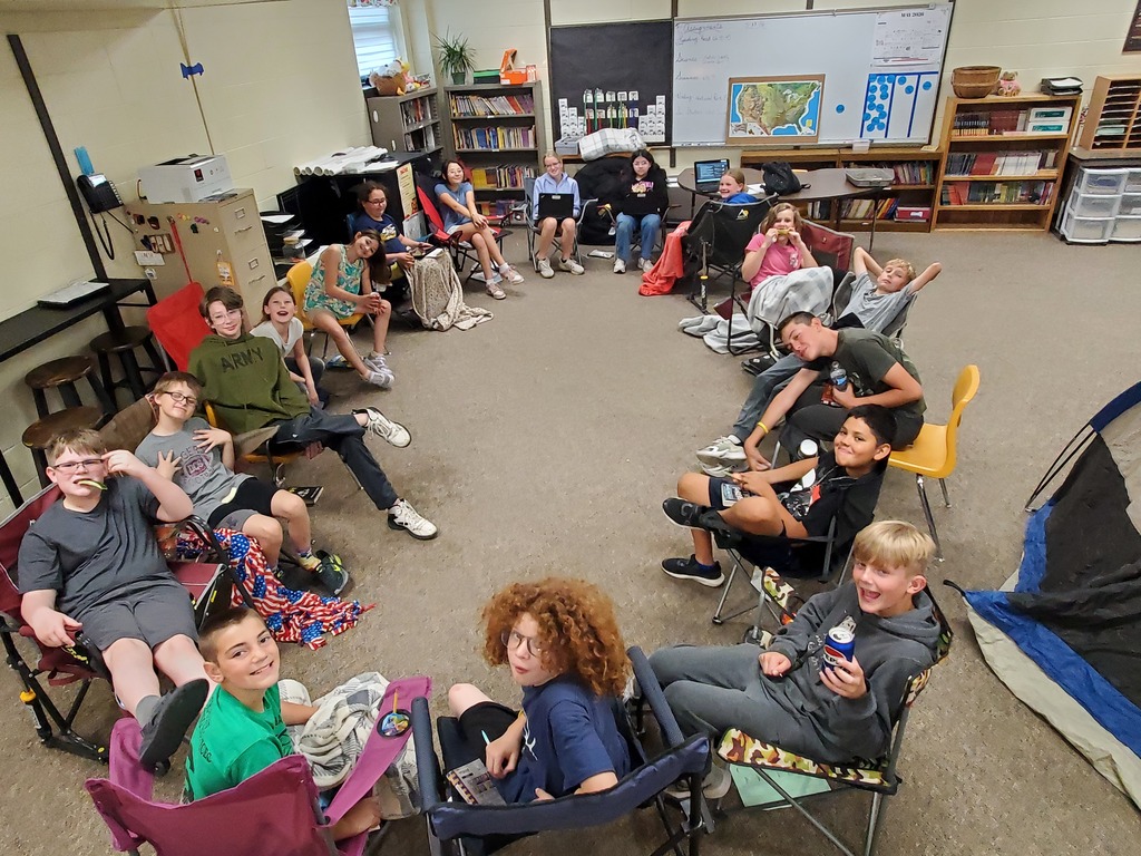 Our circle of camp chairs