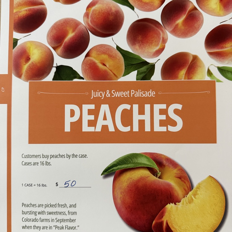 Peach fundraiser for FCCLA 