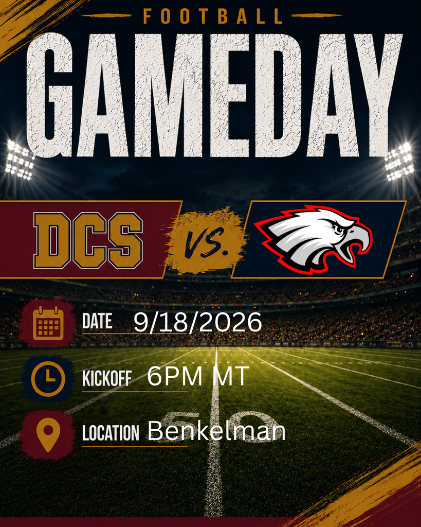 Poster announcing the football game on Sept 18 at 6:00 pm in Benkelman